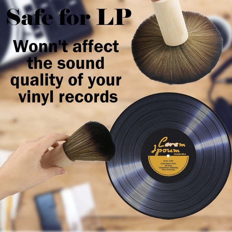 Dupiulk Turntable Vinyl Records Cleaner, Anti-Static Dust Cleaning Record Brush for Vinyl Albums LP CD Cartridge(1 Pcs) - Image 5
